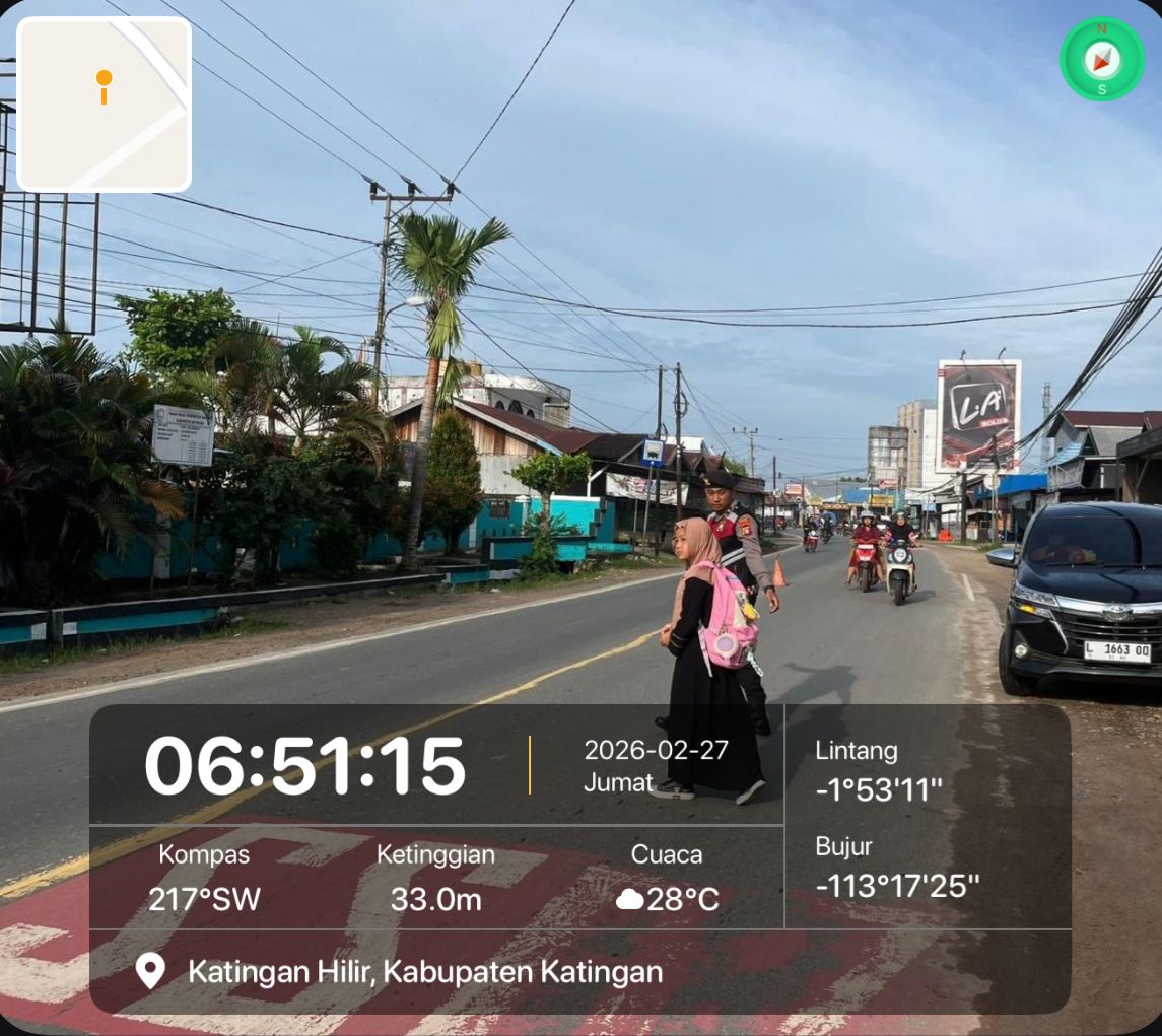 Sat Samapta Polres Katingan Laksanakan Gatur Pagi, Antisipasi Kemacetan dan Ciptakan Kamseltibcar Lantas.