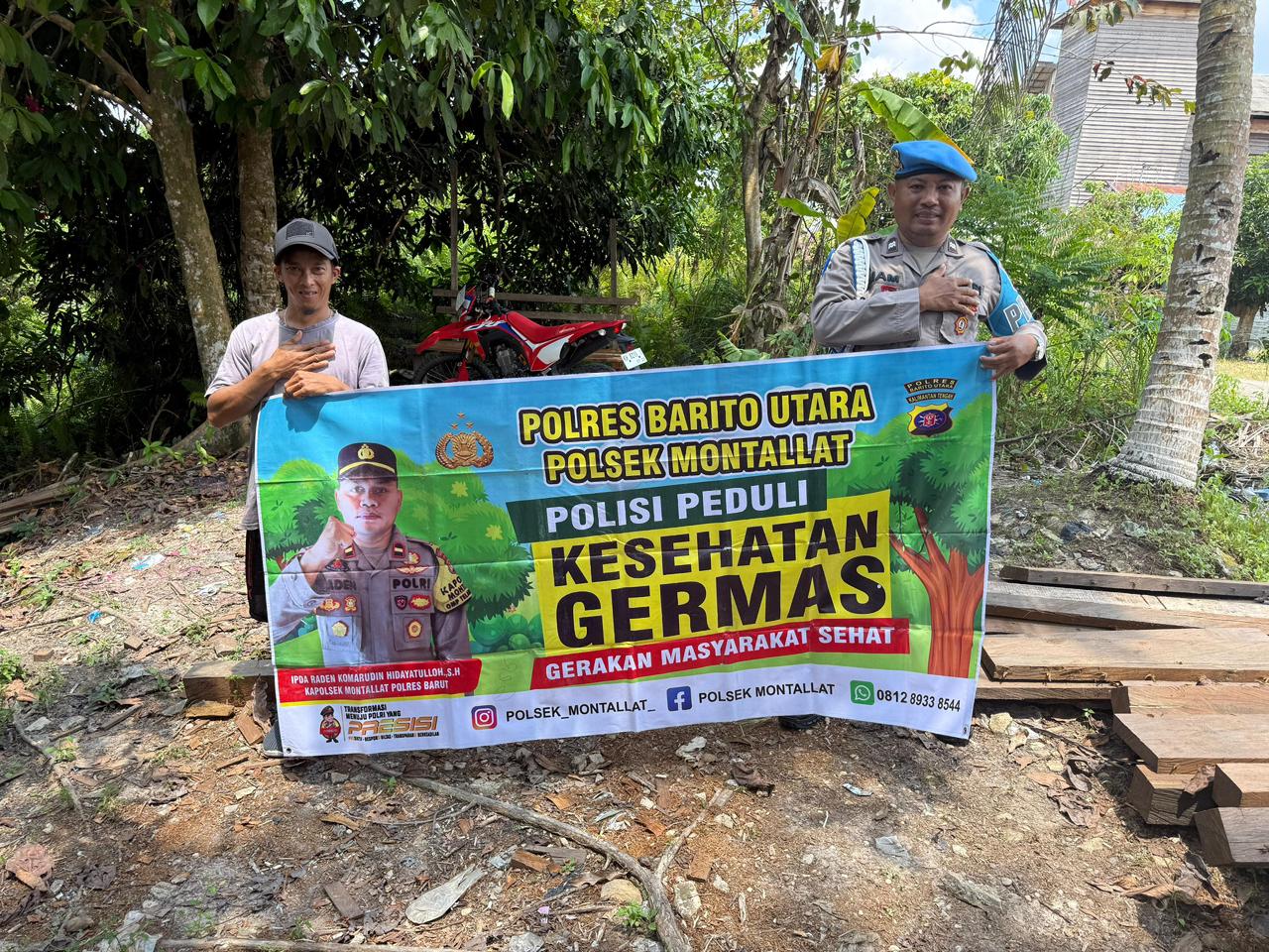 *Polsek Montallat Sampaikan Pola Hidup Sehat Kepada Warga, Polsek Montallat Sosialisasikan Germas ke Masyarakat.