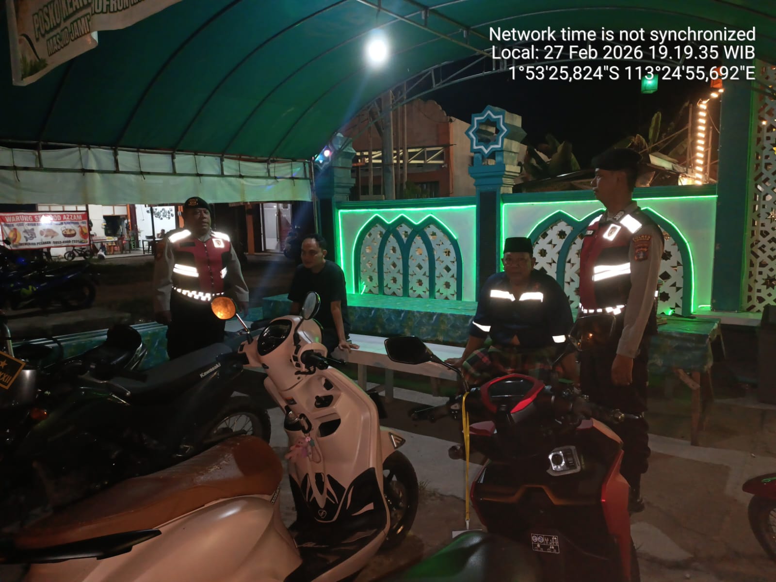 Ciptakan rasa aman selama Ramadhan 2026, Polsek Marikit Laks PAM dan Monitoring Ibadah Sholat Tarawih.