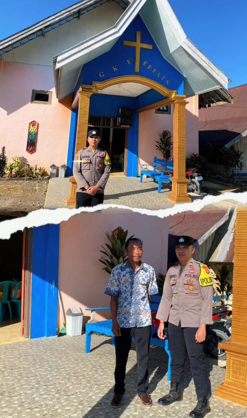 Pengamanan Ibadah Minggu di Desa Jangkar Prima Berjalan Aman