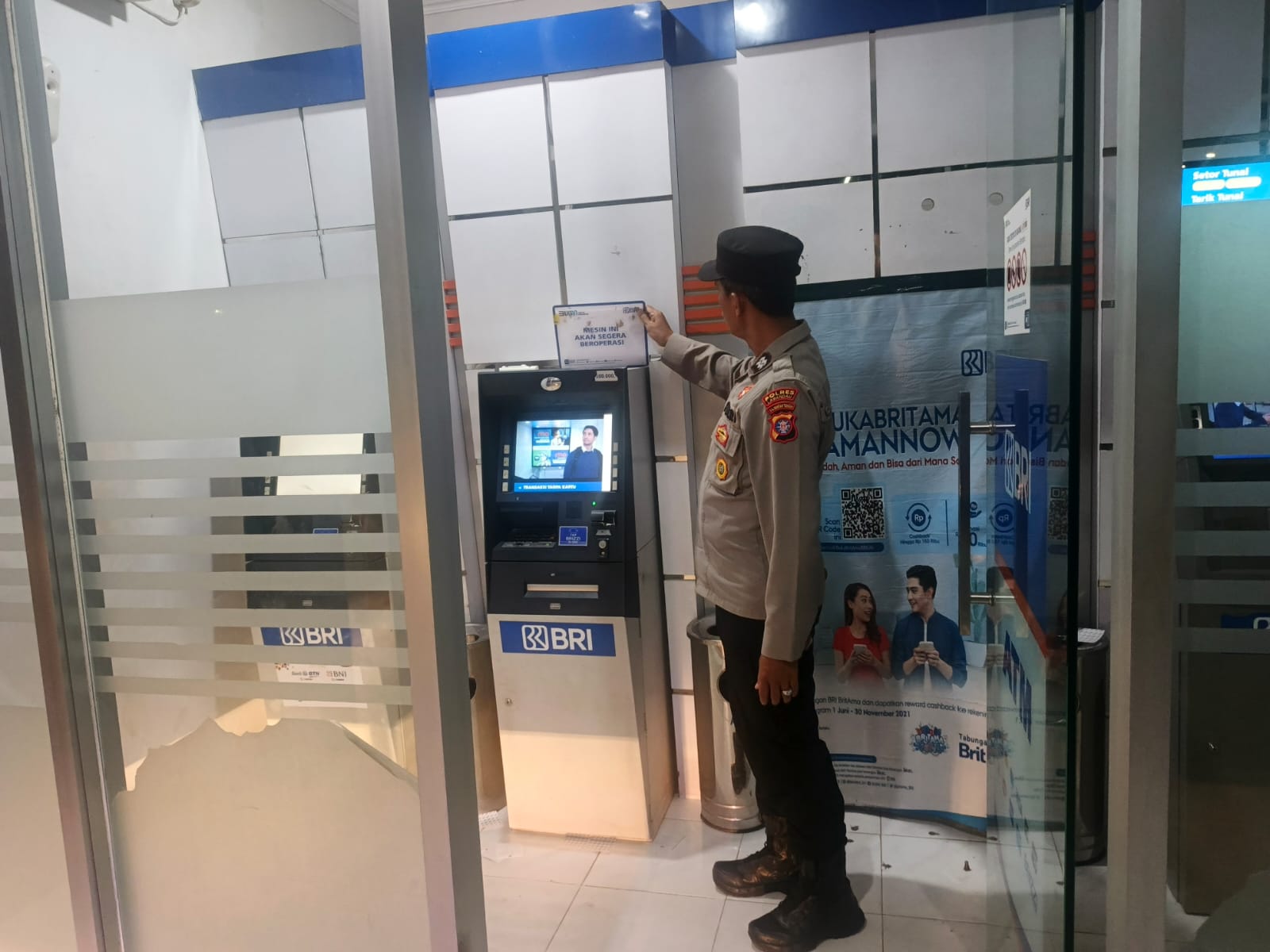 Cegah Gangguan Kamtibmas, Piket Polsek Bulik Patroli ATM
