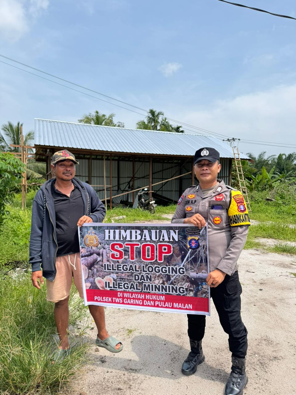 Polsek Tws Garing dan Pulau Malan rutin sosialisasi larangan ilegal Logging dan Meaning.