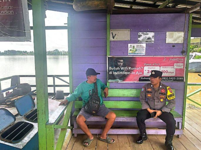 Perkuat Kamtibmas, Polsek Katingan Tengah Sambangi Warga