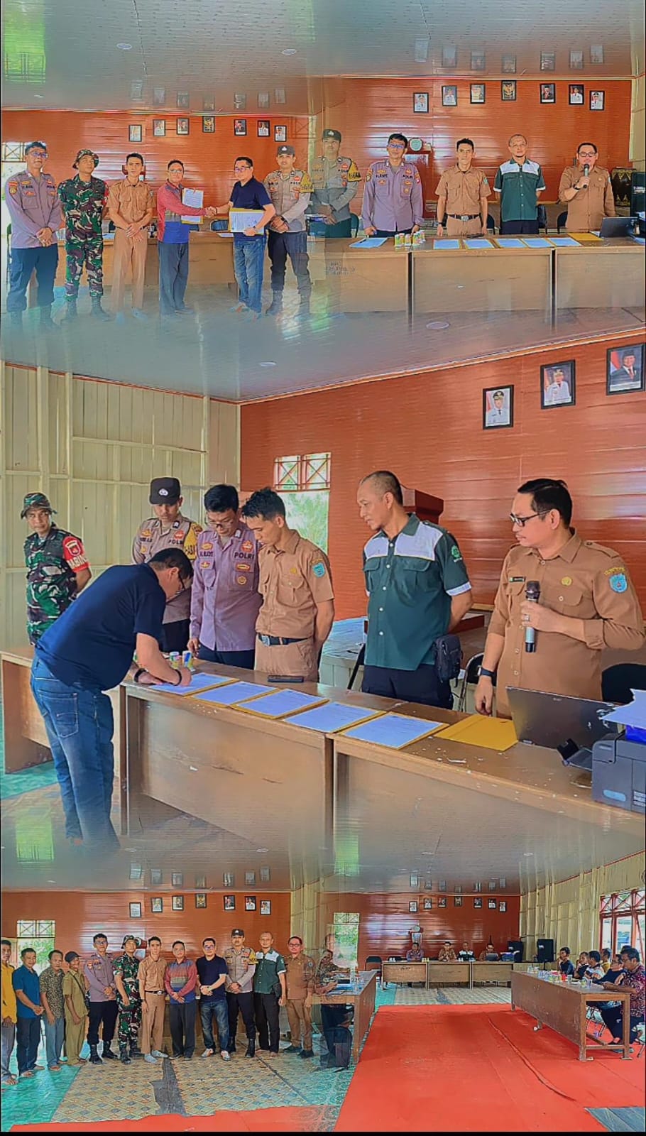 Polsubsektor Menthobi Raya Laksanakan Pengamanan Mediasi Koperasi di Desa Lubuk Hiju