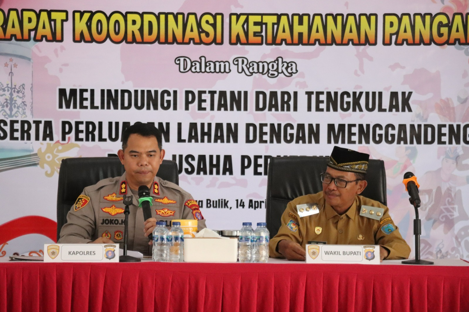 Kapolres Lamandau Pimpin Rakor Ketahanan Pangan, Perlindungan Petani Lewat Rakor Ketahanan Pangan