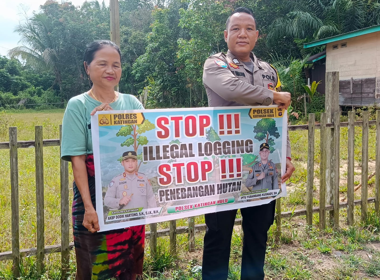 Polsek Katingan Hulu sosialisasi Stop Karhutla.