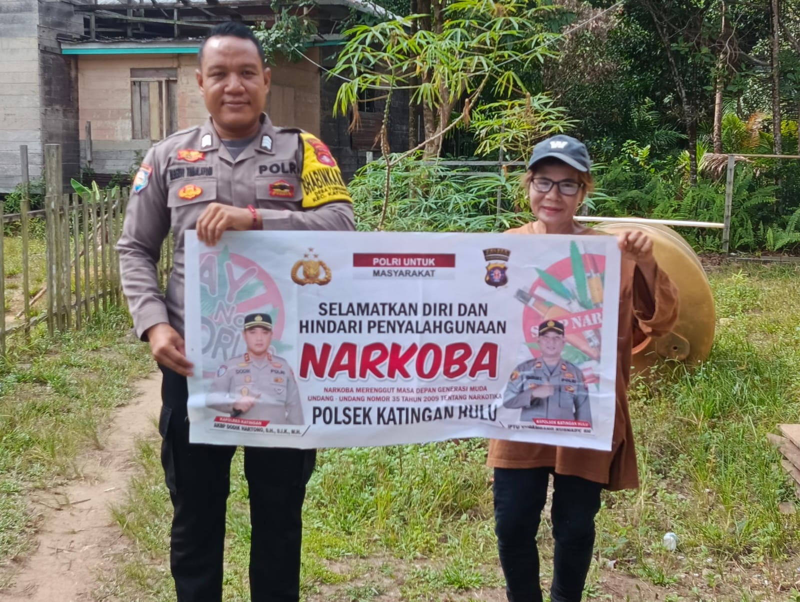 Bhabinkamtibmas Polsek Katingan Hulu Imbau Warga Jauhi Narkoba.