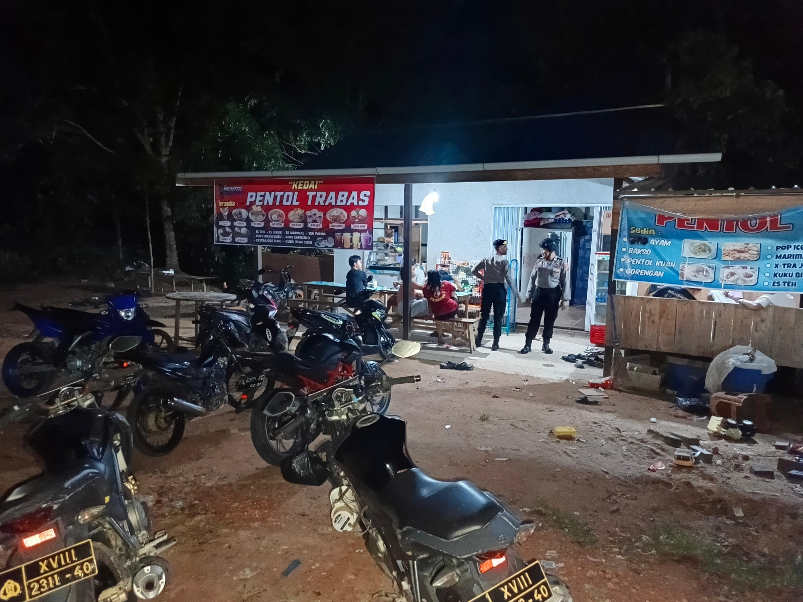 Piket Polsek melaksanakan giat patroli Tempat Objek Vital di wilkum Polsek Delang