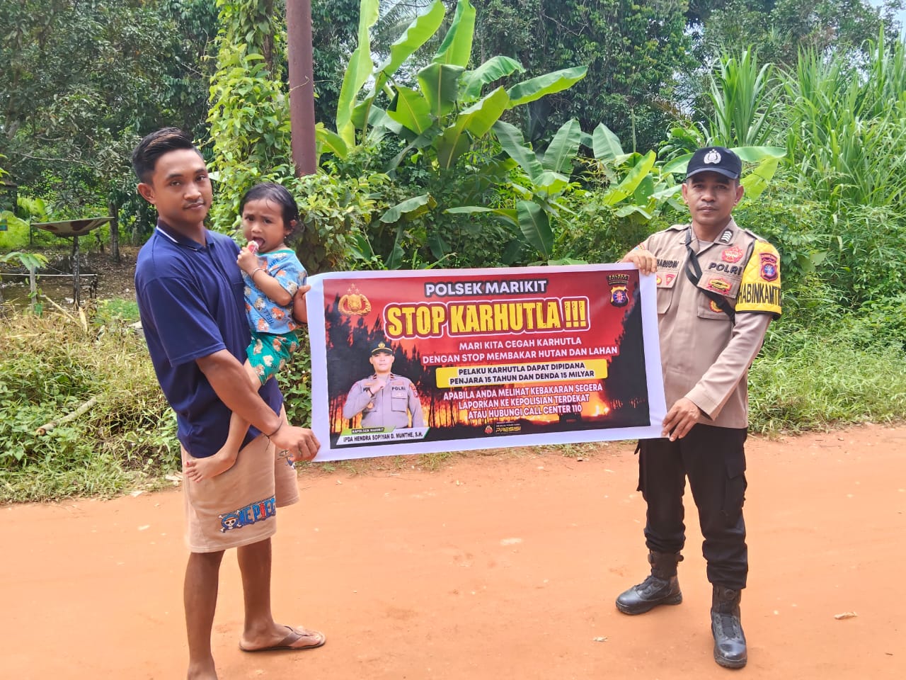 Bhabinkamtibmas Polsek Marikit Tidak Sekadar Mengimbau, Tapi Hadir Mendampingi Warga Cegah Karhutla
