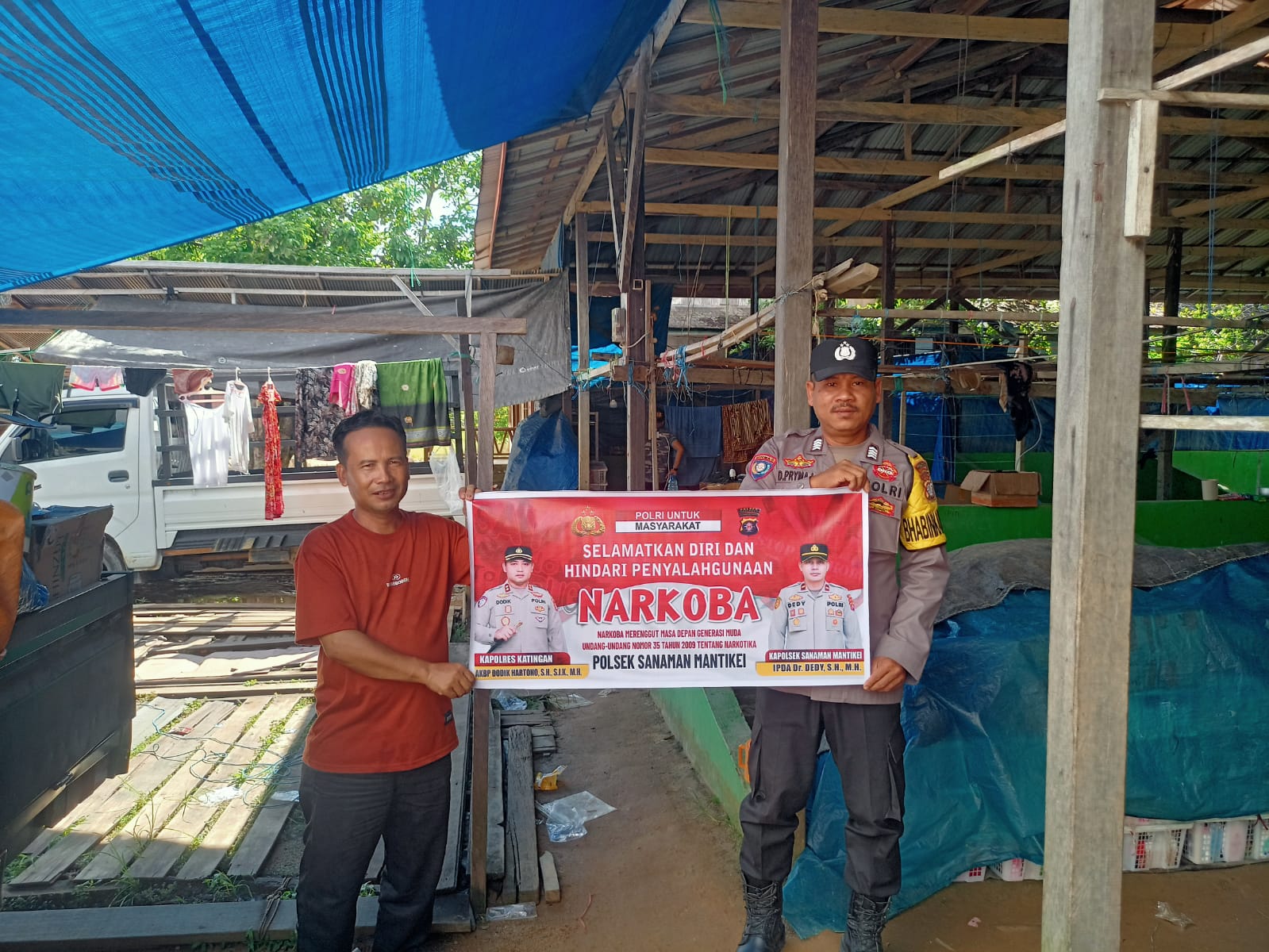 Bhabinkamtibmas Desa Tumbang Labehu Sosialisasi Bahaya penyalahgunaan Narkoba.