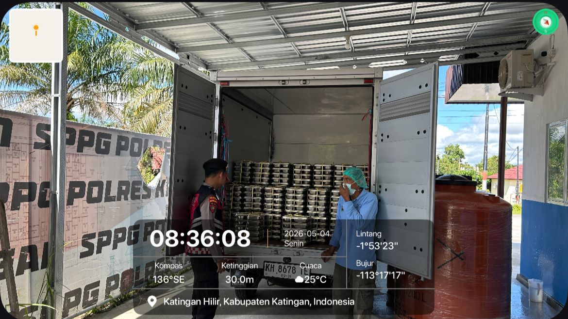 Personel Samapta Laksanakan Pengawasan MBG di Sekolah-Sekolah Kabupaten Katingan.