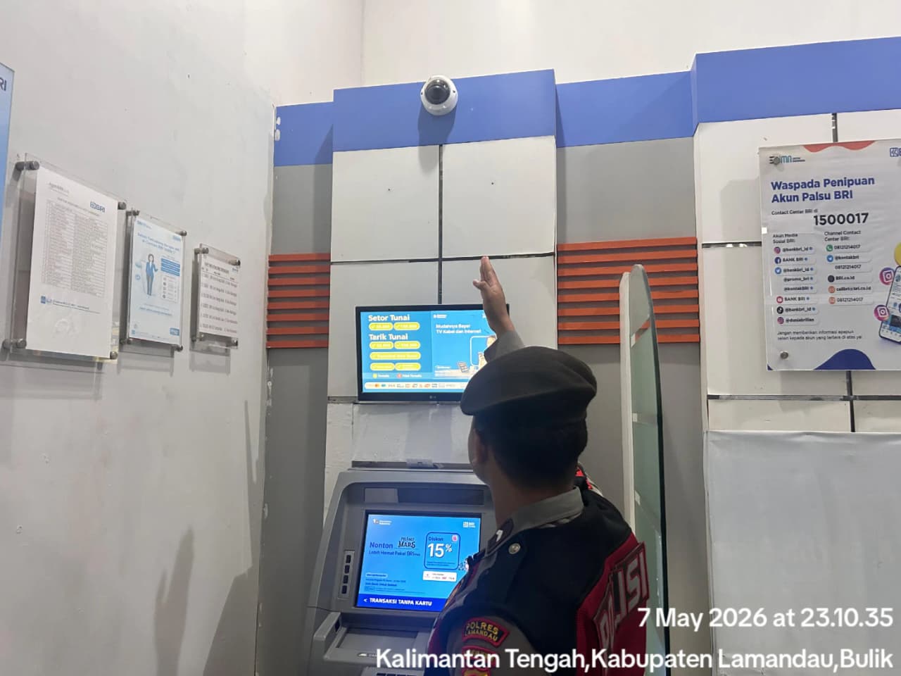 Piket Samapta melaksanakan Patroli di Objek-objek Vital Bank ATM