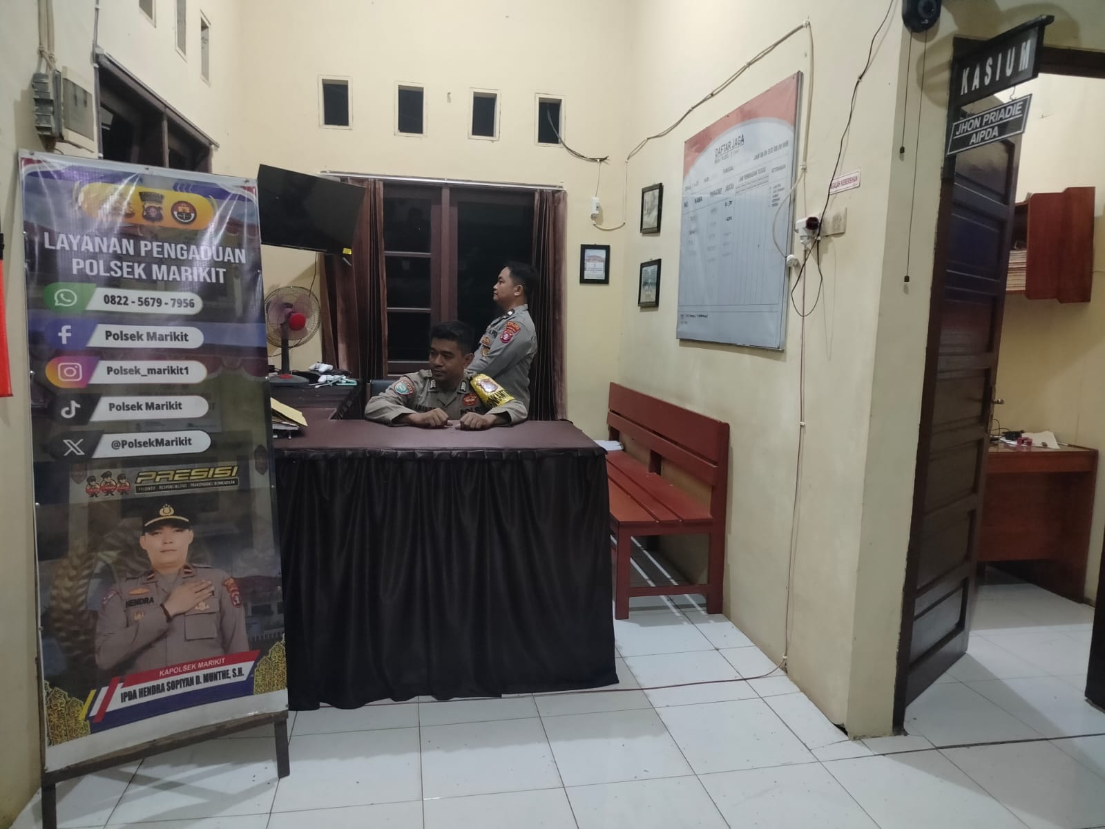 Penjagaan Mako Malam, Langkah Antisipatif Polsek Marikit Hadapi Potensi Gangguan Keamanan