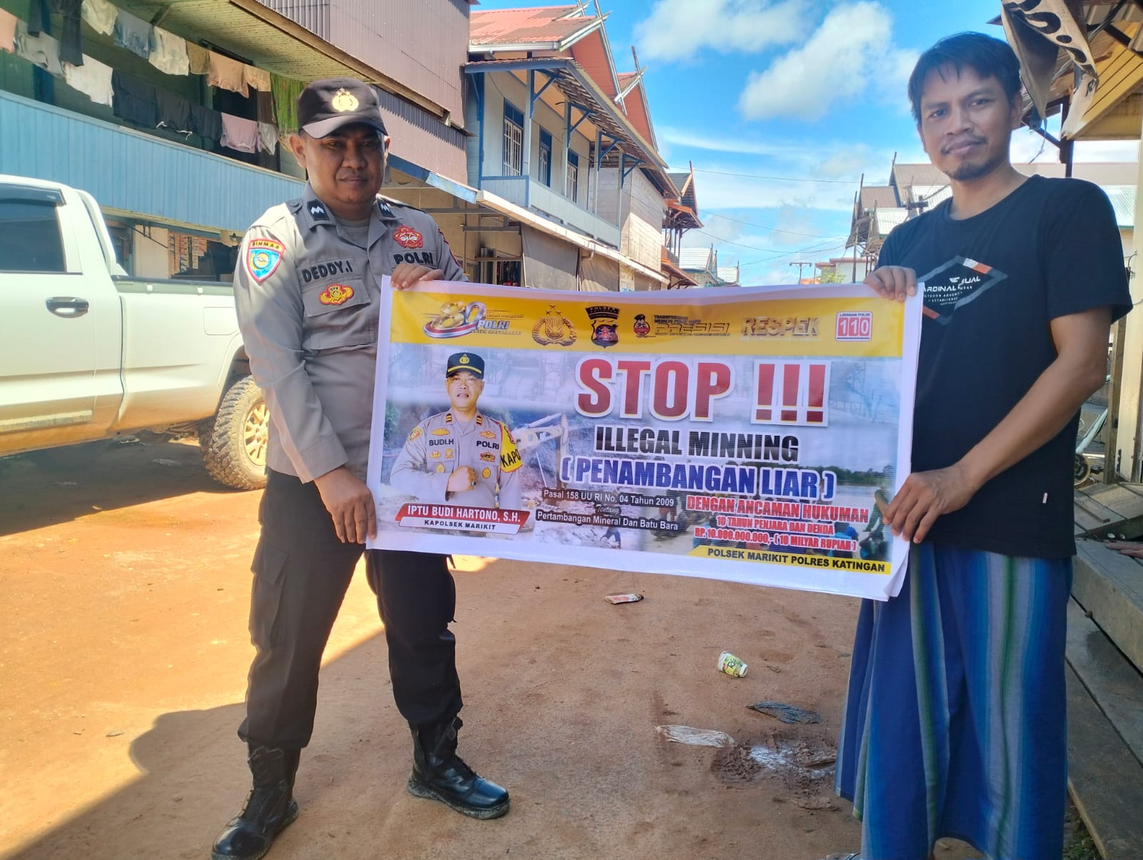 *STOP TAMBANG ILEGAL, KANIT BINMAS POLSEK MARIKIT EDUKASI WARGA TUMBANG HIRAN*