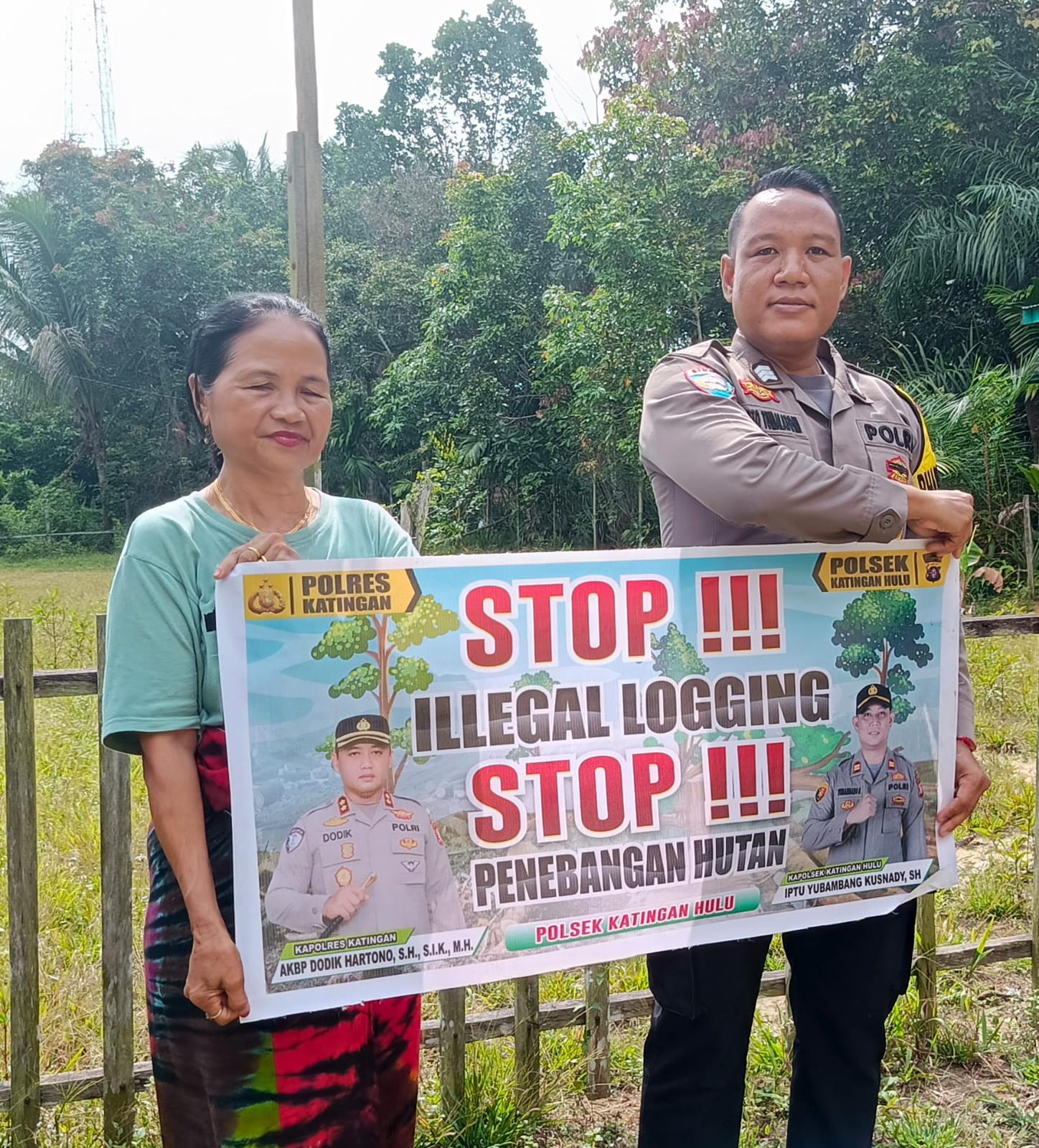 Upaya Pencegahan Penebangan Hutan secara Liar (Ilegal Logging), Bhabinkamtibmas sosialisasi kepada masyarakat.