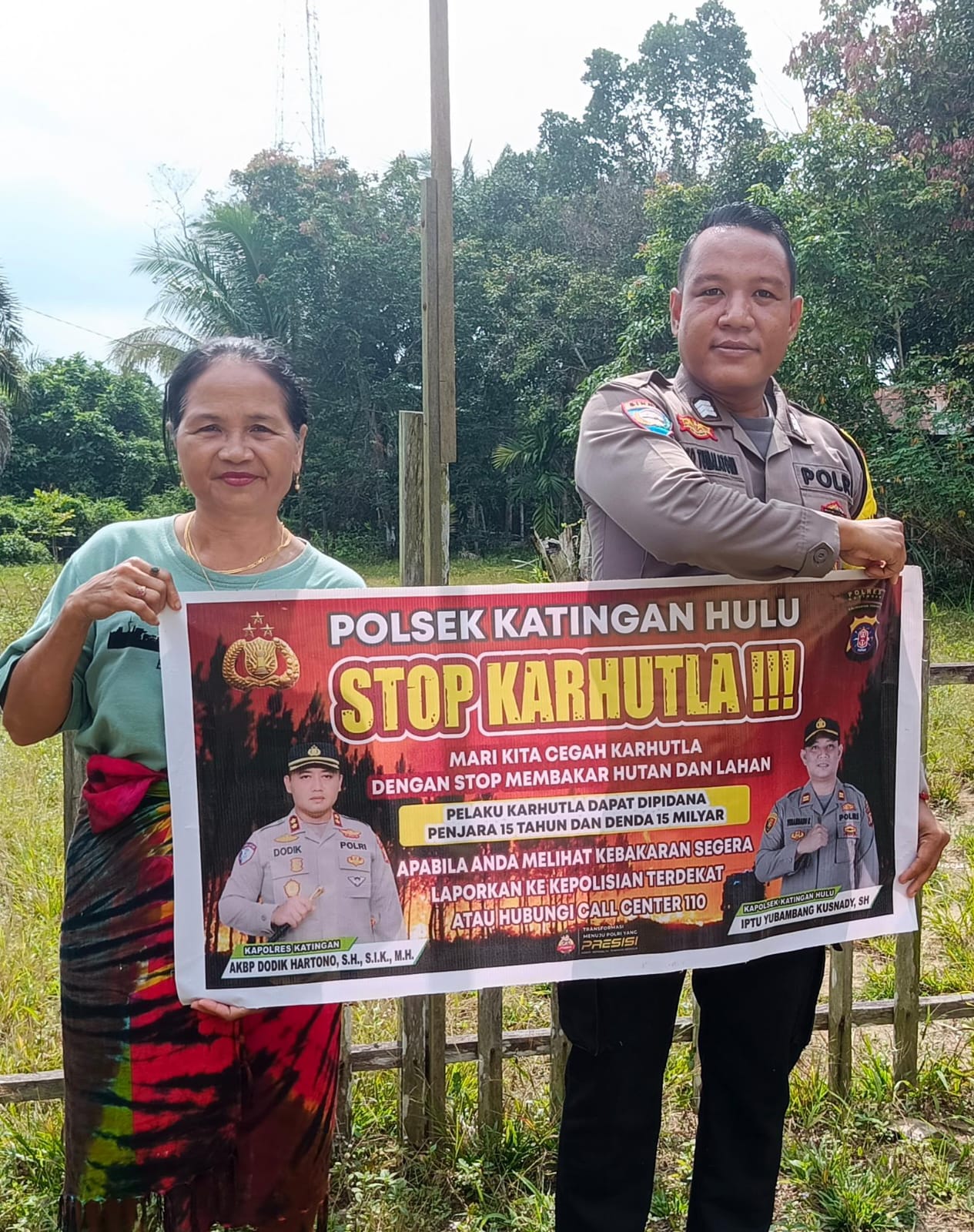 Polsek Katingan Hulu sosialisasi Stop Karhutla.