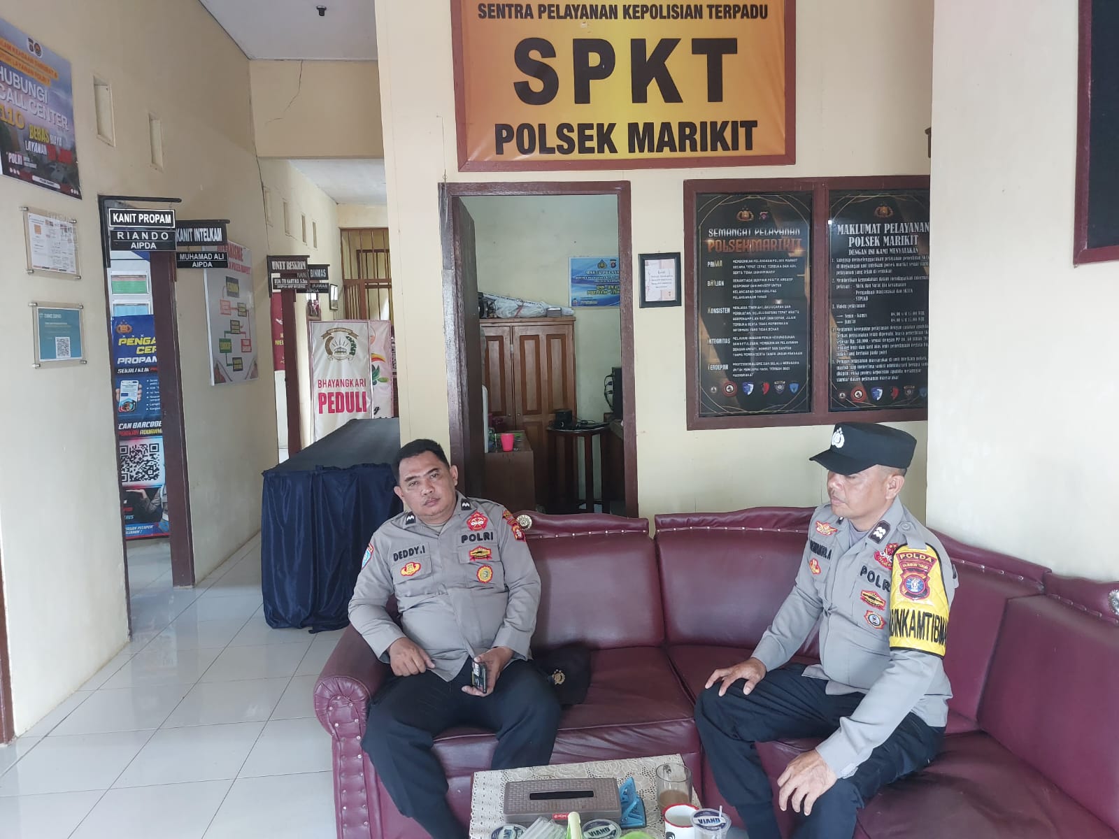 *POLSEK MARIKIT JAGA KEDISIPLINAN LEWAT WASDAL PIKET MAKO*