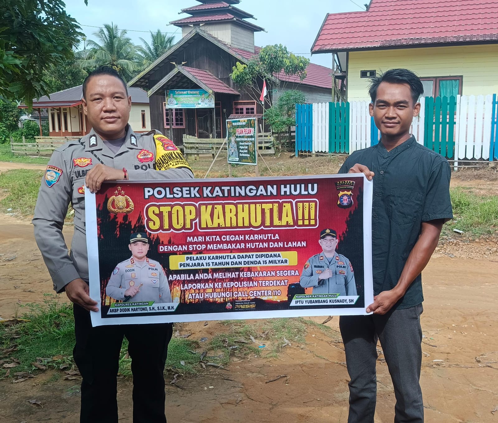 Polsek Katingan Hulu sosialisasi Stop Karhutla.