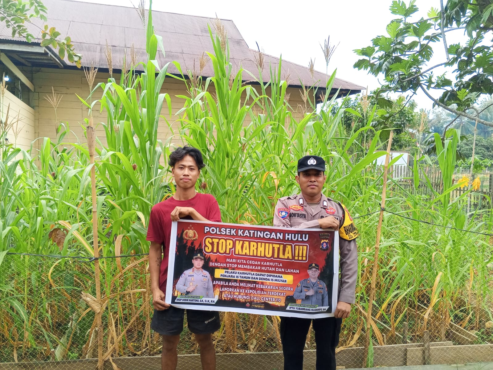 Polsek Katingan Hulu sosialisasi Stop Karhutla.