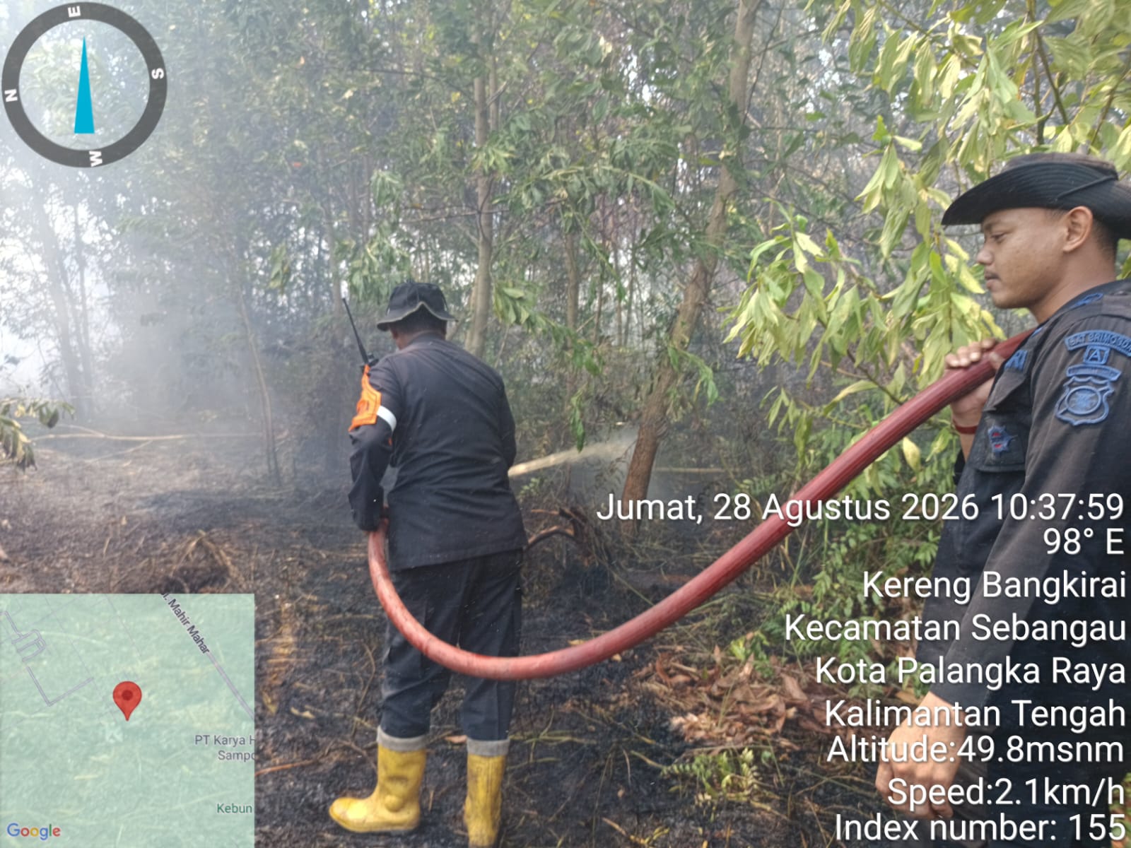 Tim 3 Satgas Karhutla 2026 Laksanakan Pemadaman di Jalan Dulin Kandang