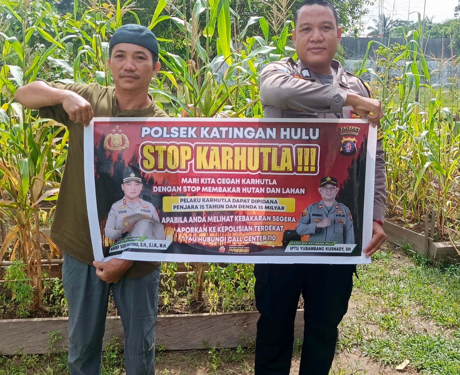 Polsek Katingan Hulu sosialisasi Stop Karhutla.