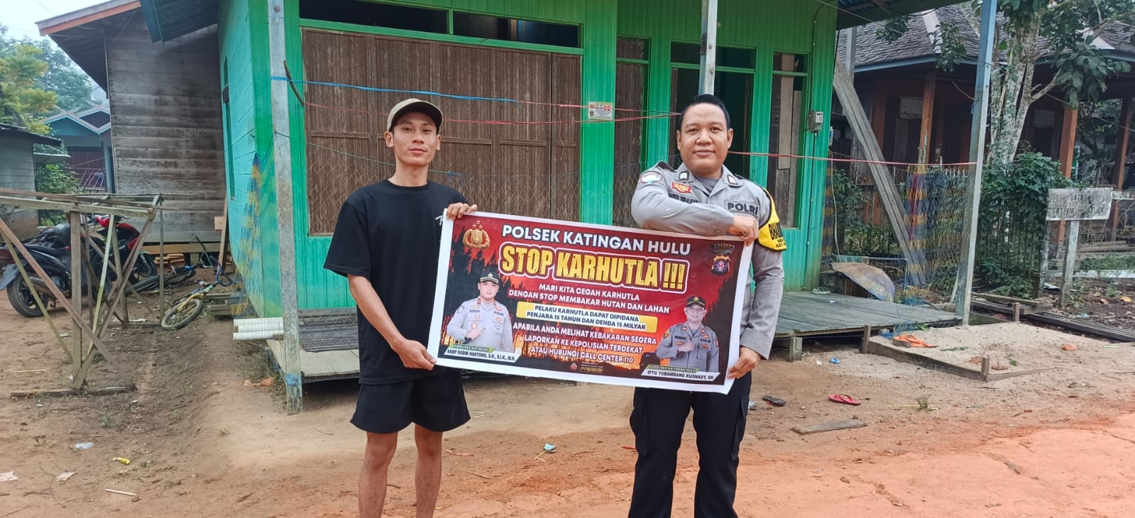 Polsek Katingan Hulu sosialisasi Stop Karhutla.