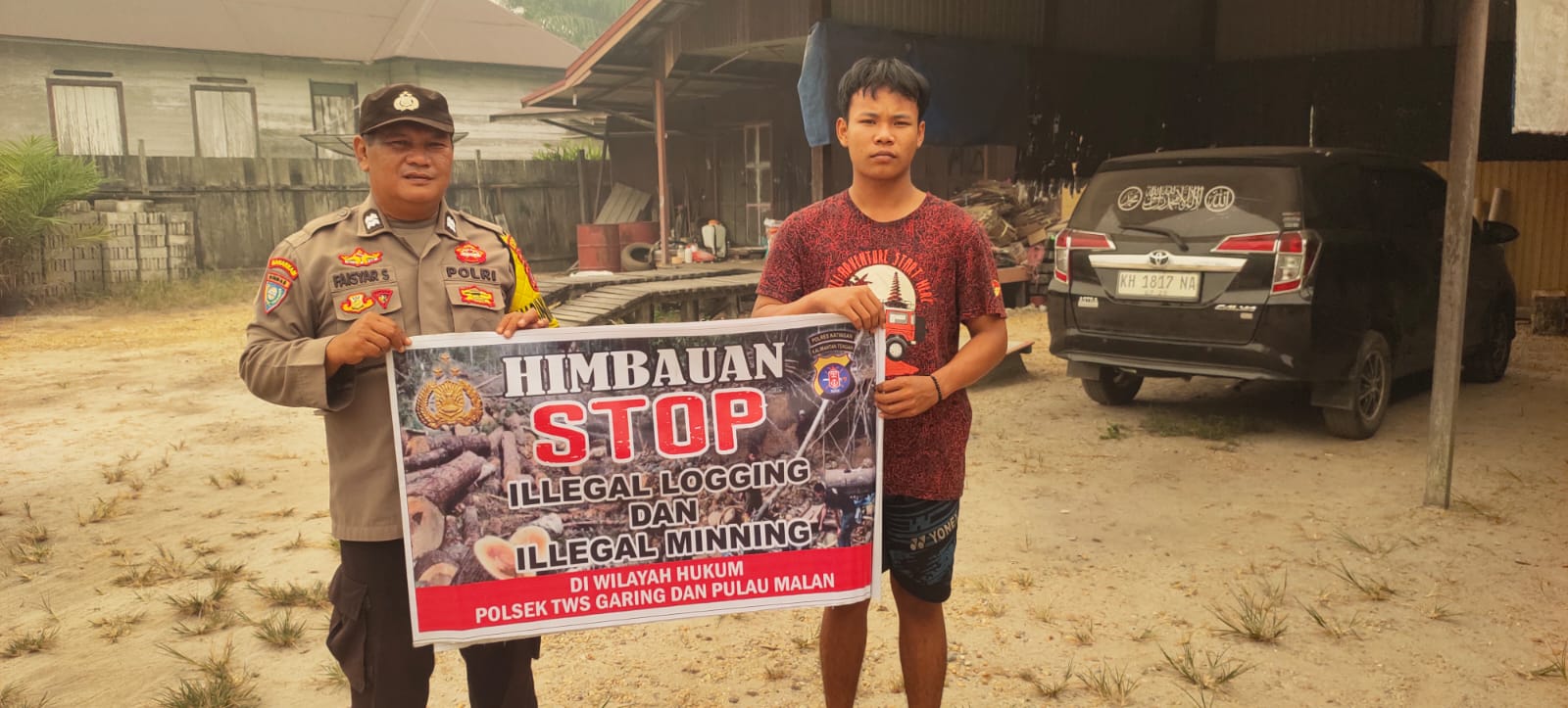 Polsek Tewang Sangalang Garing dan Pulau Malan Minta Warga Tidak Melakukan Aktivitas Ilegal Logging dan Ilegal Minning