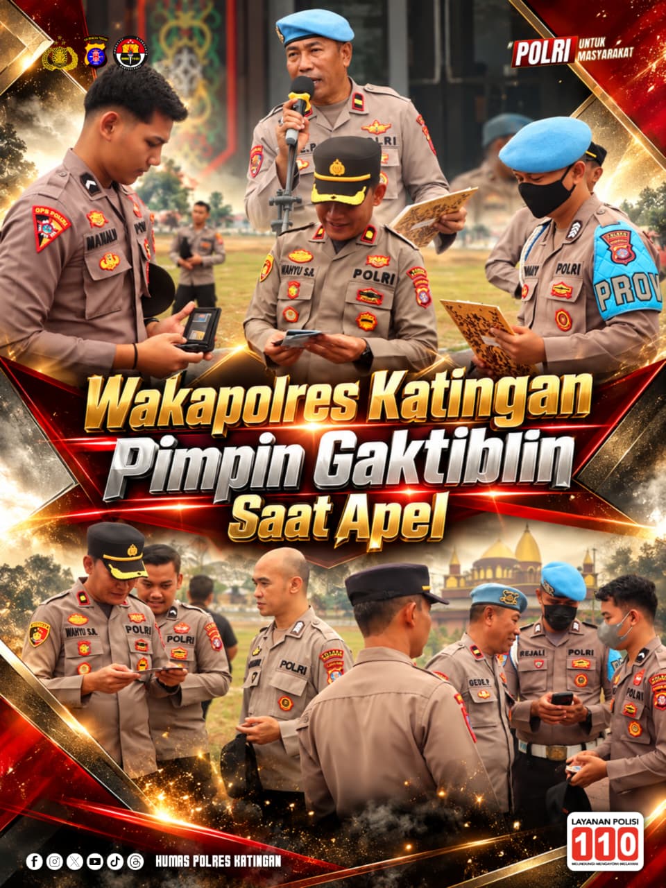 Wakapolres Katingan Pimpin Apel Jam Pimpinan