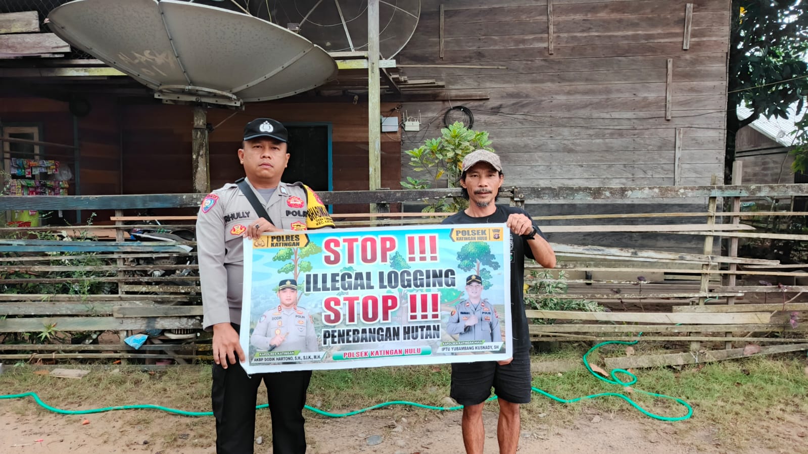 ‎Upaya Pencegahan Penebangan Hutan secara Liar (Ilegal Logging), Bhabinkamtibmas sosialisasi kepada masyarakat.