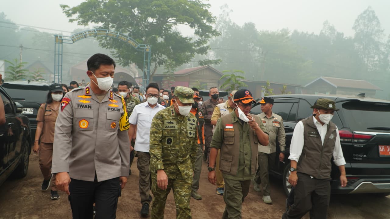 Rakor Penanggulangan Karhutla, Ditsamapta Perkuat Pembagian Tugas di Kota Palangka Raya