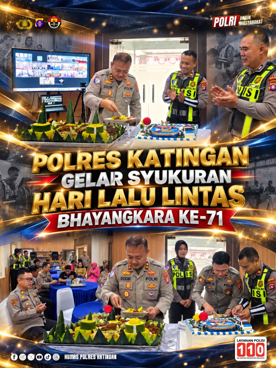 Polres Katingan Gelar Syukuran Hari Lalu Lintas Bhayangkara ke-71