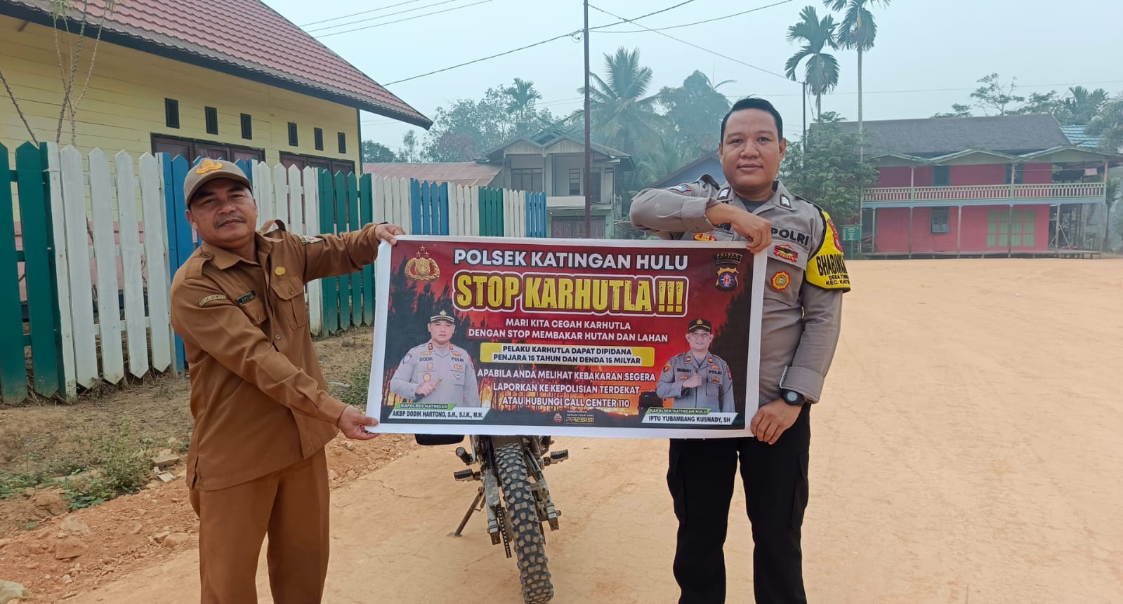 Polsek Katingan Hulu sosialisasi Stop Karhutla.