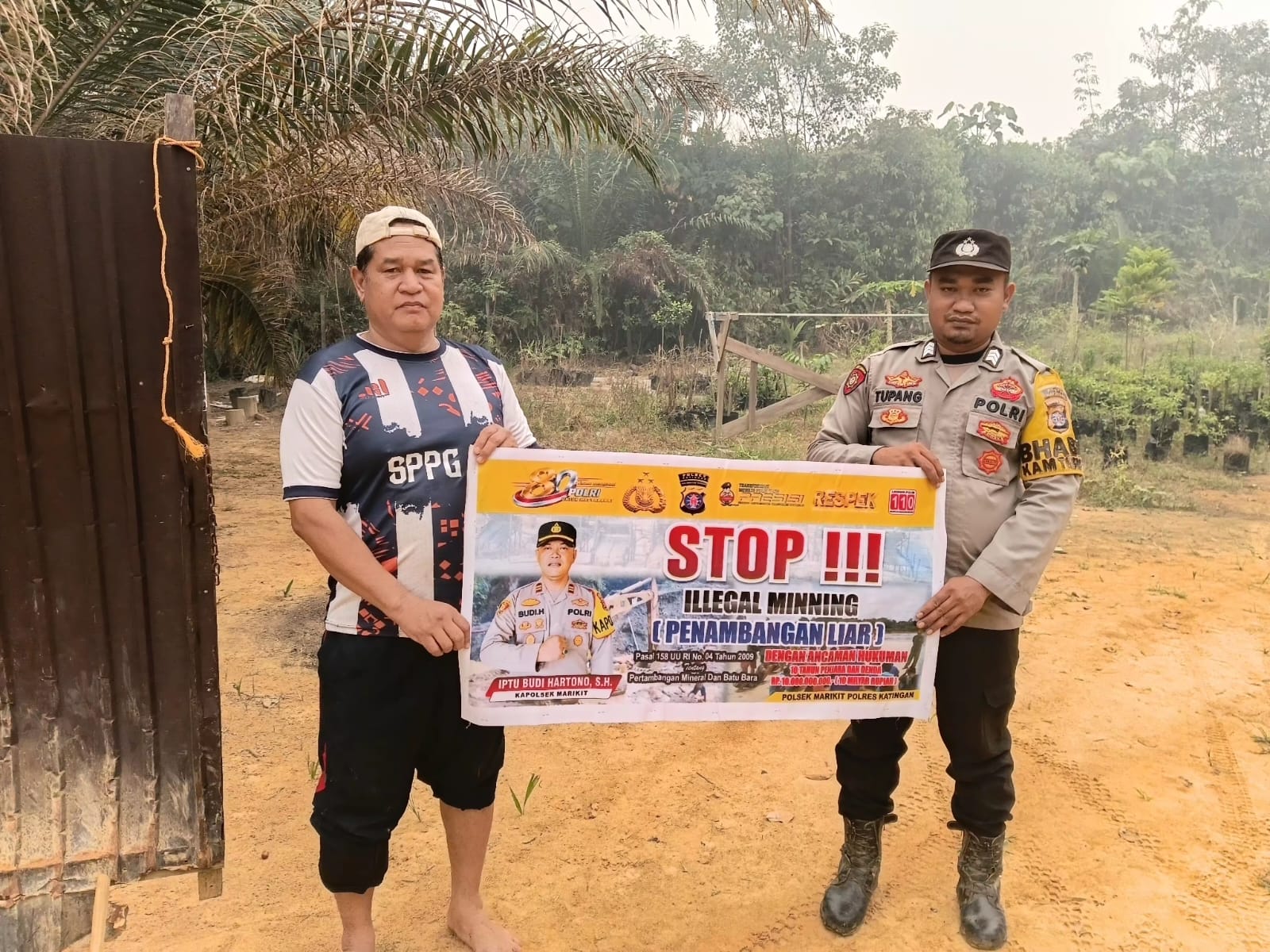 Jaga Kelestarian DAS Katingan, Polsek Marikit Sosialisasi Larangan PETI di Desa Tumbang Dakei