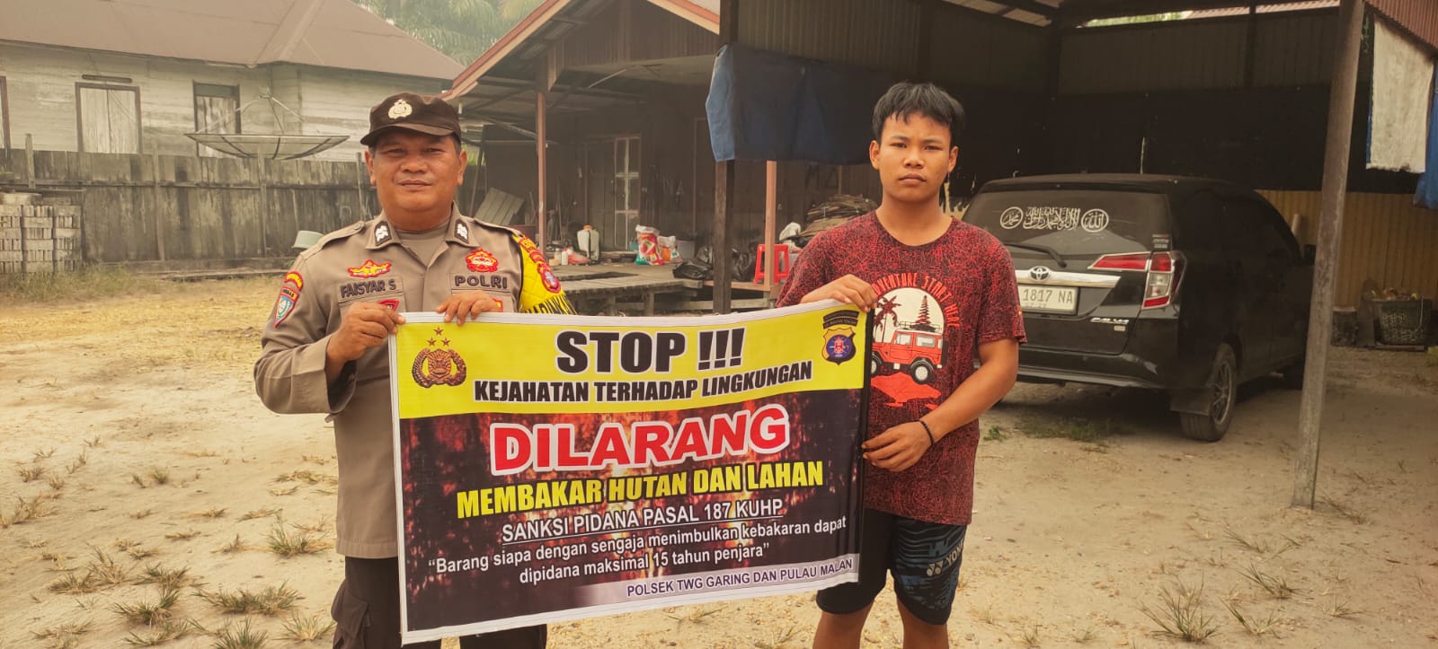 Polsek Tewang Sangalang Garing dan Pulau Malan Imbau Warga Tidak Membuka Lahan Dengan Membakar