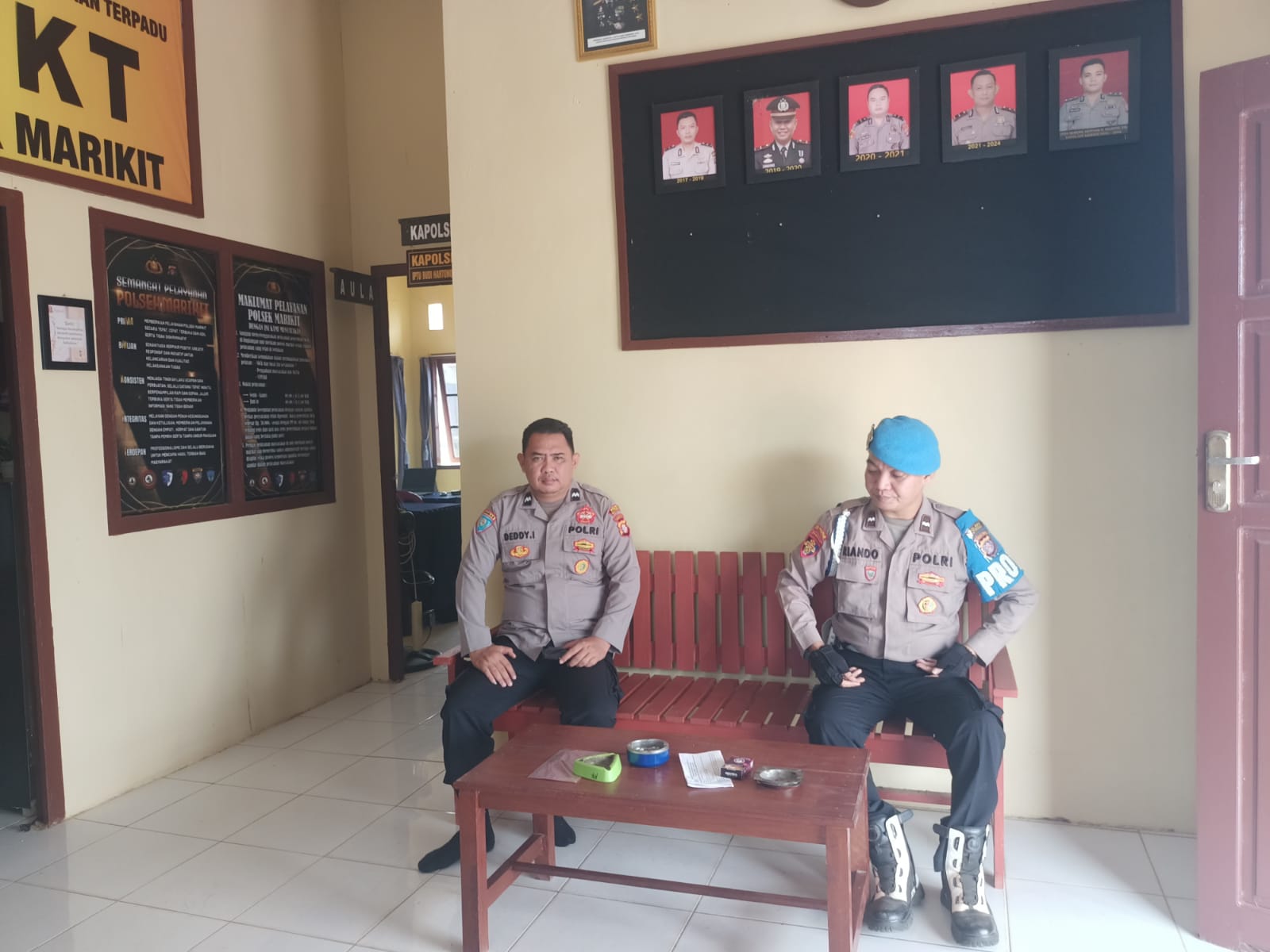 SPKT Polsek Marikit: Mawas Diri, Layani Masyarakat, Jaga Kepercaaan Publik