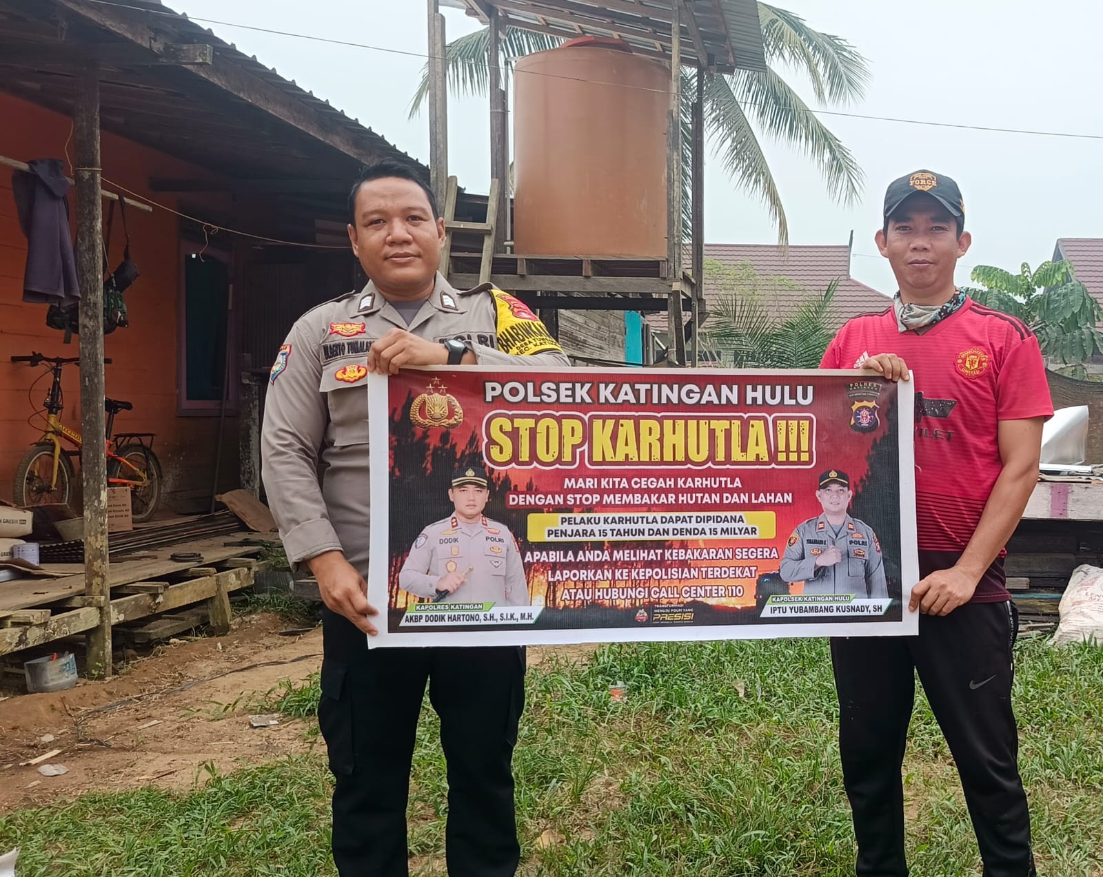 Polsek Katingan Hulu sosialisasi Stop Karhutla.