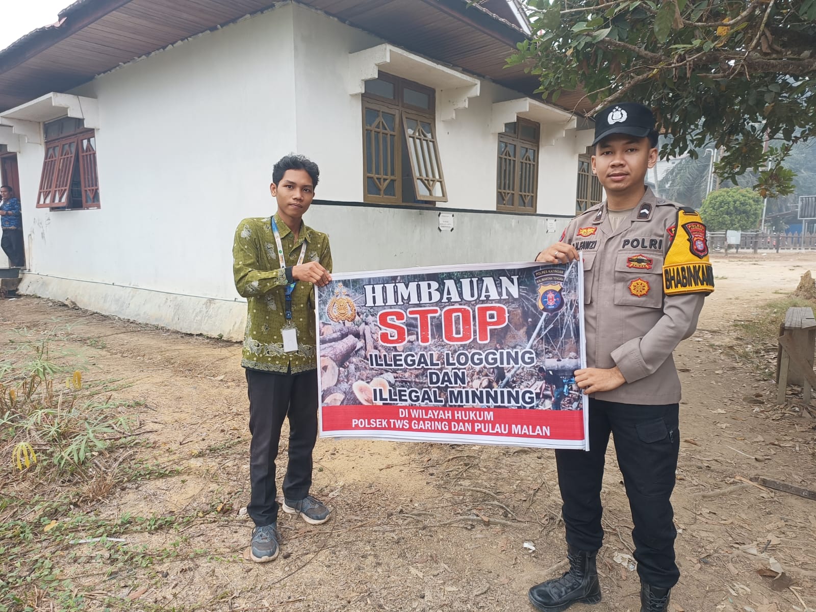 Polsek Tws Garing dan Pulau Malan rutin sosialisasi larangan ilegal Logging dan Meaning.