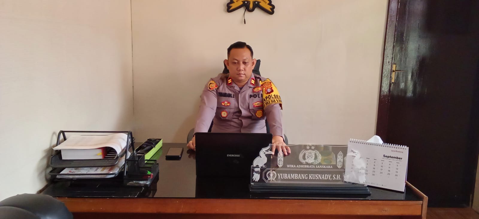 Kapolsek Katingan Hulu Ikuti Zoom Meeting Anev Mingguan Ketahanan Pangan Polda Kalteng.