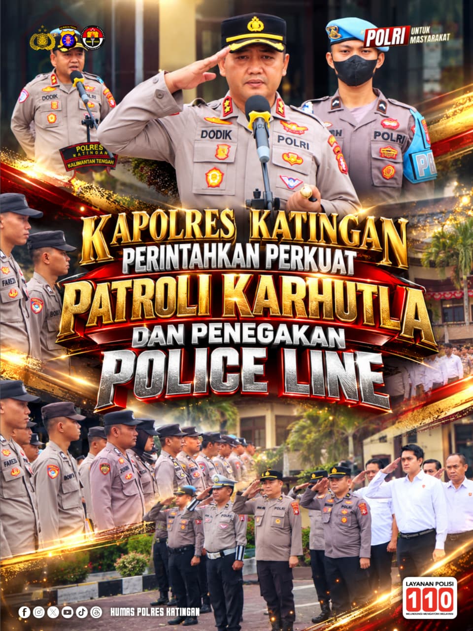Kapolres Katingan Perintahkan Perkuat Patroli Karhutla dan Penegakan Police Line