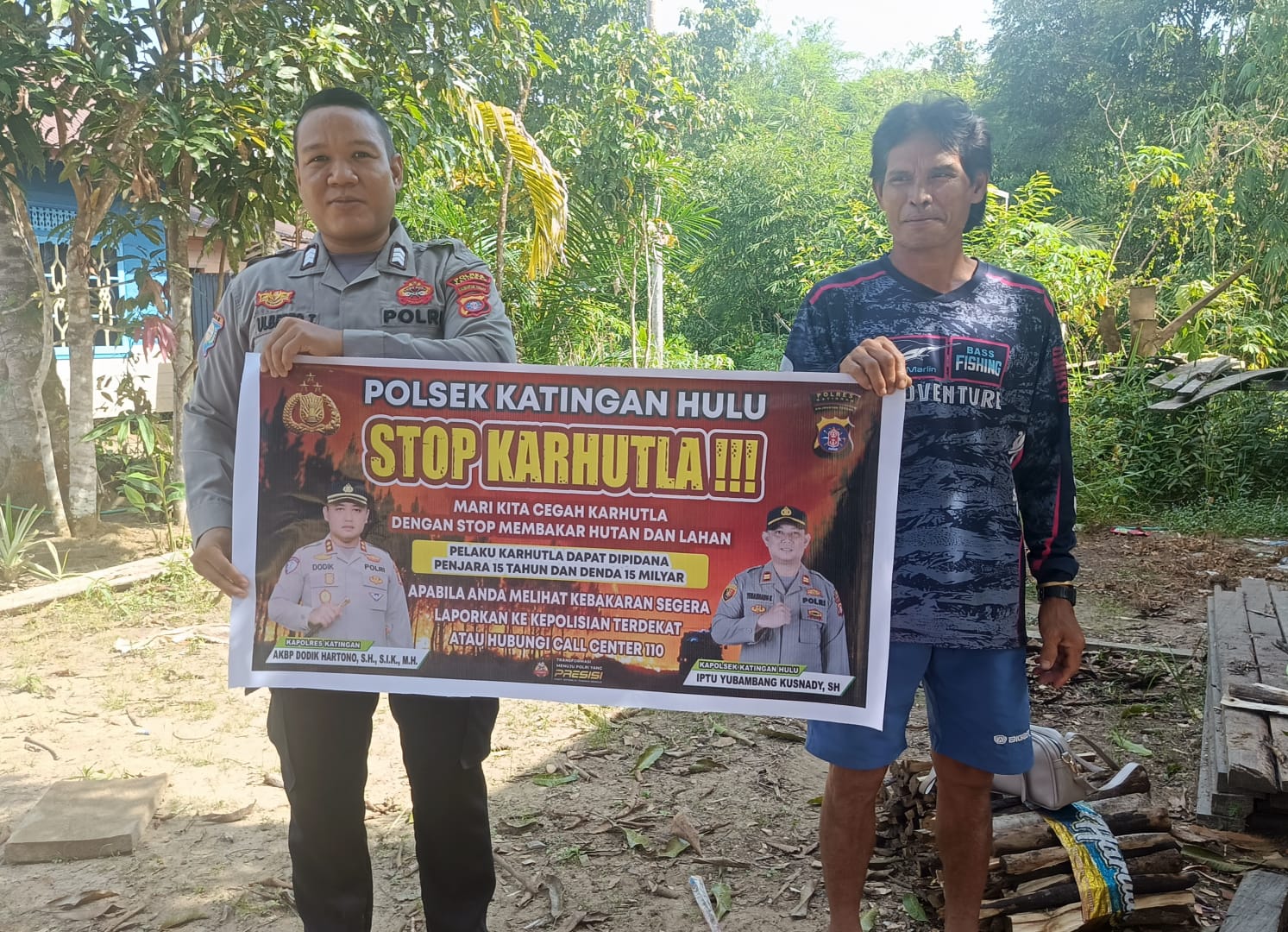 ‎Polsek Katingan Hulu sosialisasi Stop Karhutla.