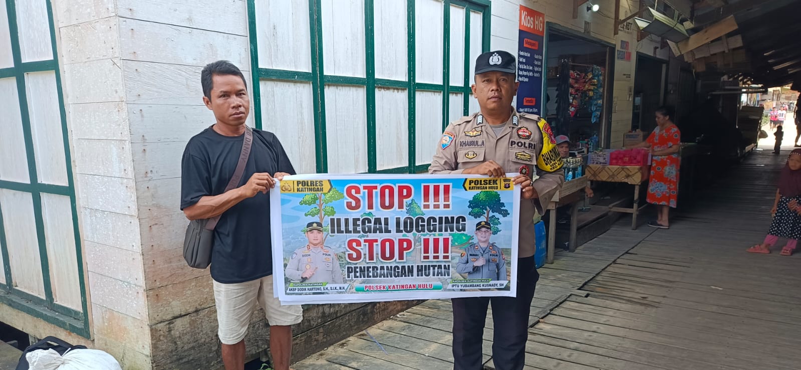 ‎Upaya Pencegahan Penebangan Hutan secara Liar (Ilegal Logging), Bhabinkamtibmas sosialisasi kepada masyarakat.