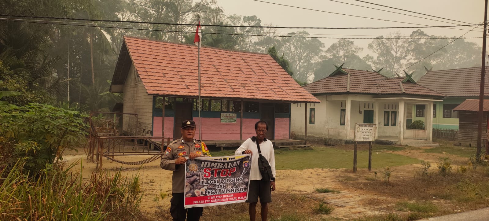 Polsek Tws Garing gencar sosialisasi stop Ilegal Minning dan Ilegal Logging.