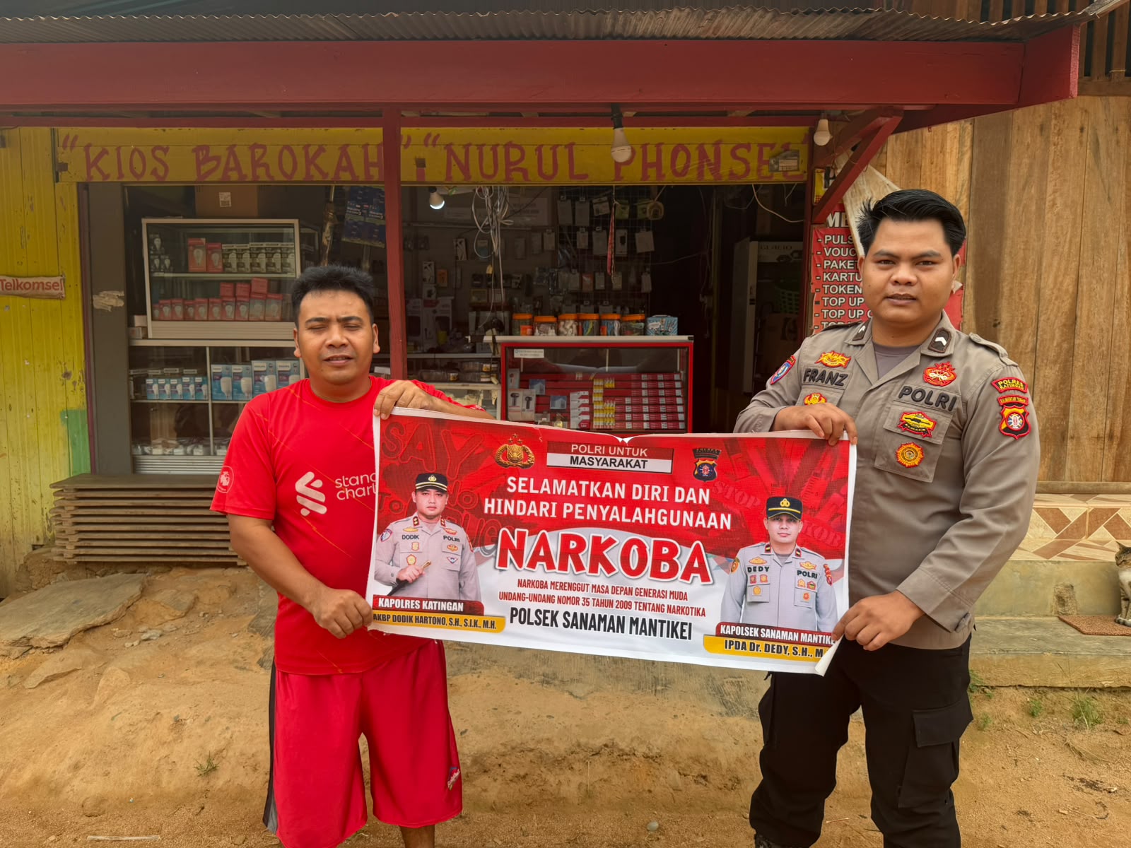 Bhabinkamtibmas Desa Tumbang Kaman Sosialisasi Bahaya penyalahgunaan Narkoba.