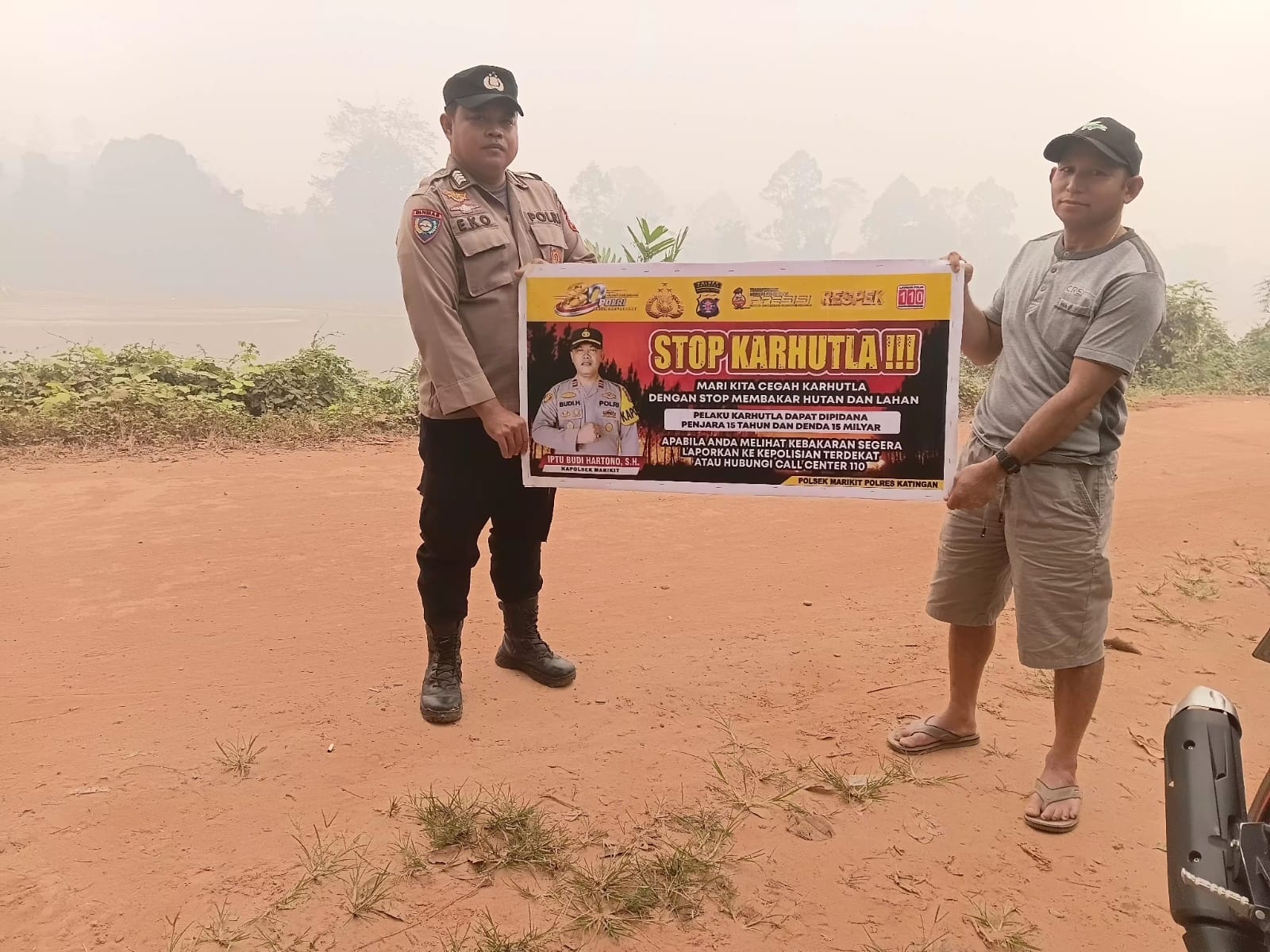 Tolak Bencana Asap, Polsek Marikit Sosialisasikan Larangan Karhutla Di Desa Tumbang Hiran