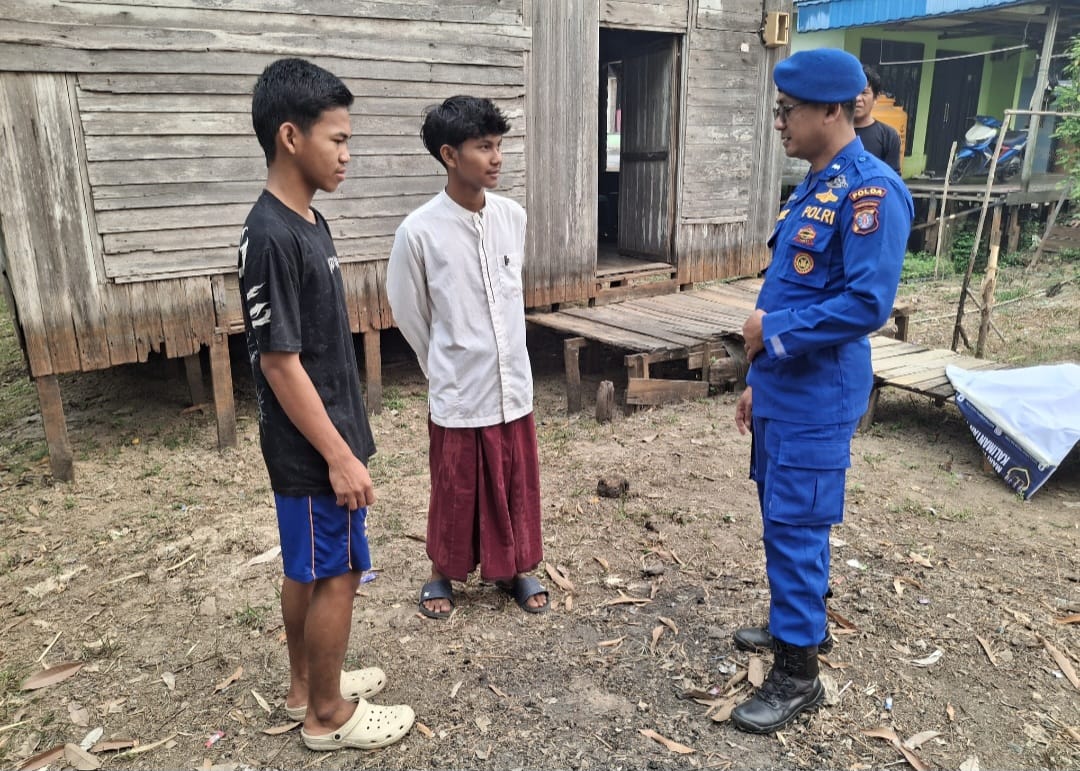 Patroli Dialogis di Desa Palangkau Lama, Ditpolaorid : Jaga Stabilitas Kamtibmas