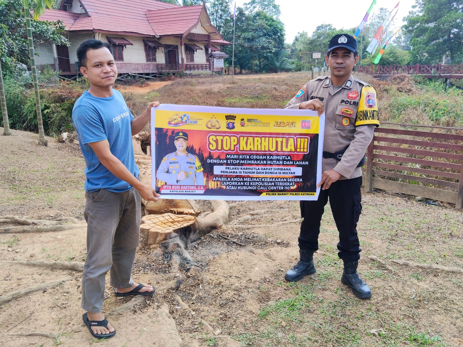 Api Tak Boleh Menjalar, Bhabinkamtibmas Perketat Pengawasan Lahan