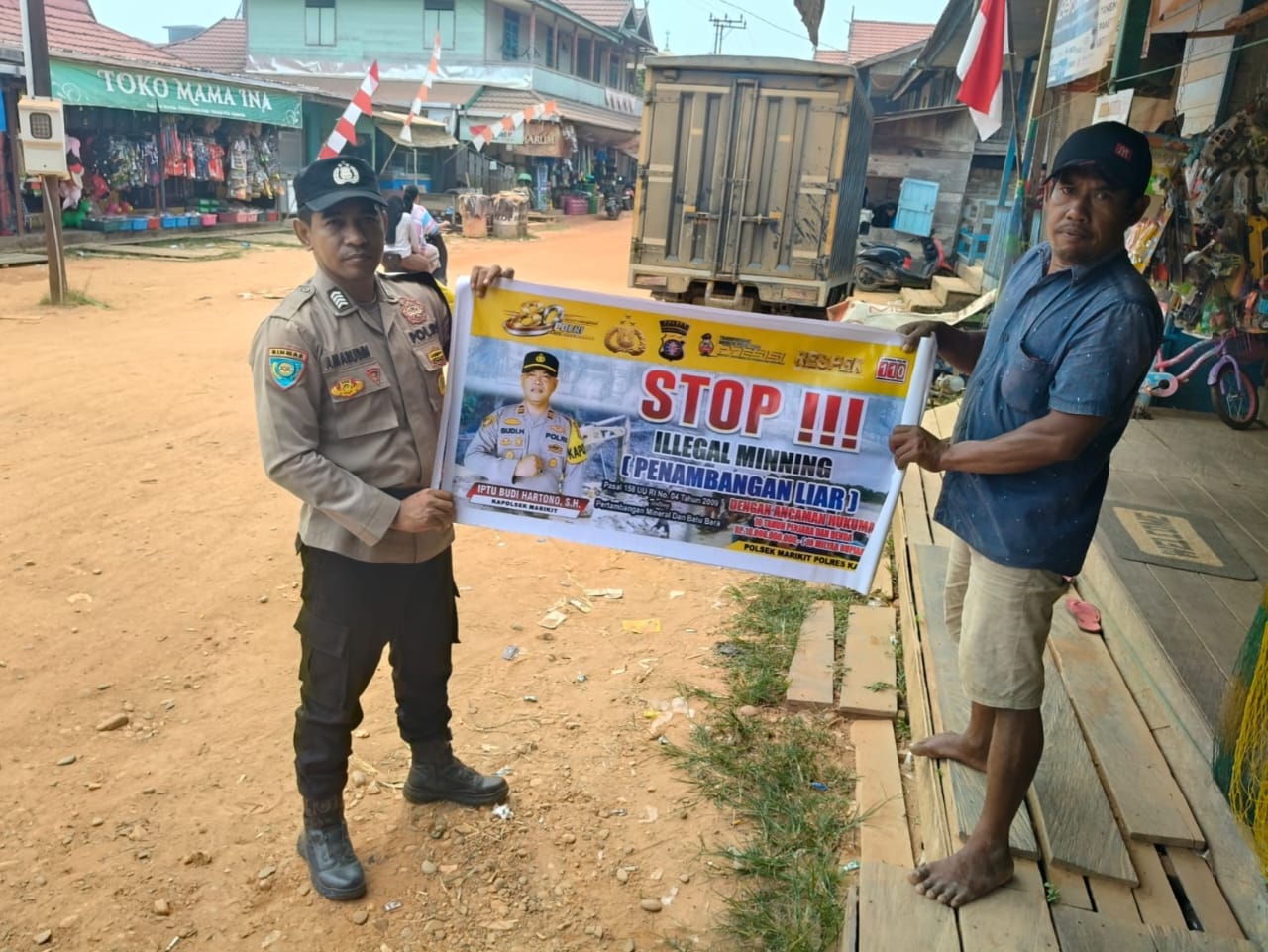 Turun Langsung, Bhabinkamtibmas Polsek Marikit Ajak Warga Pahami Risiko Hukum di Balik Tambang Ilegal