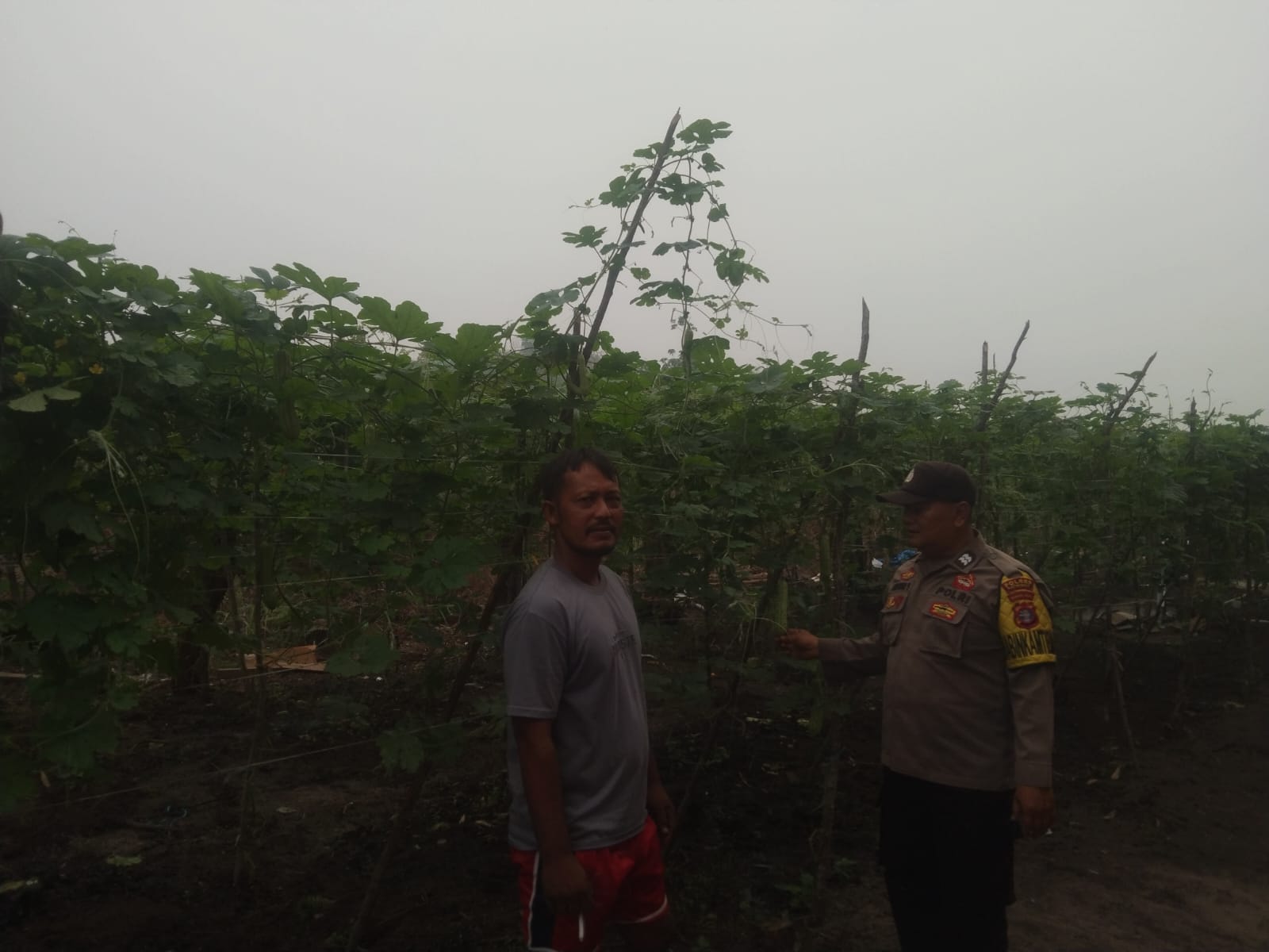 Personel Polsek Tewang Sangalang Garing dan Pulau Malan melaksanakan pengecekan lokasi pemanfaatan lahan pekarangan warga Binaannya