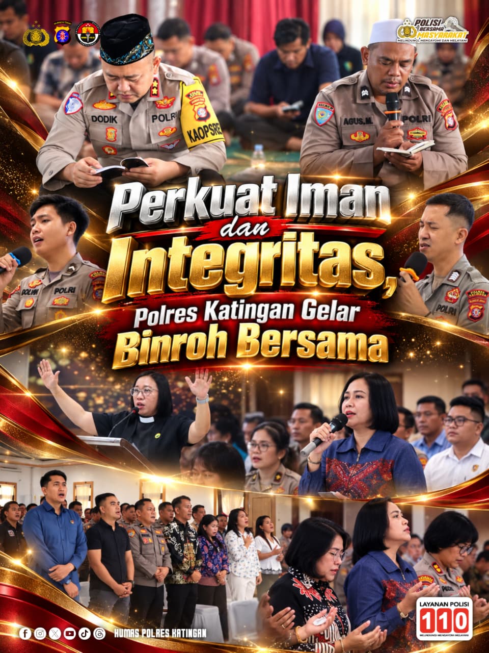 Perkuat Iman dan Integritas, Polres Katingan Gelar Binroh Bersama